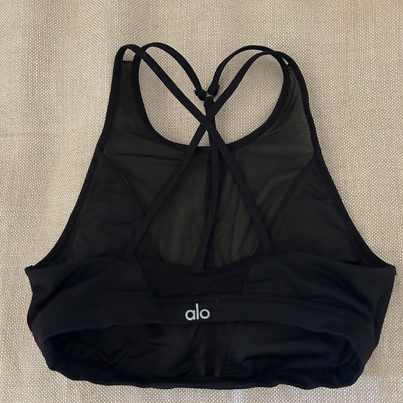 Alo Yoga Empower High Neck Mesh Yoga Bra - Picture 4 of 5